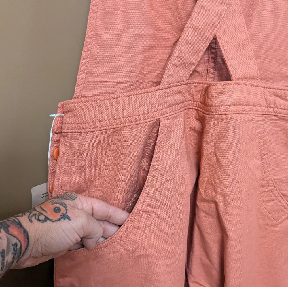 NWT Patagonia Overalls. Ankle Length Wide Leg Peach Color .Size 12. - Picture 7 of 16